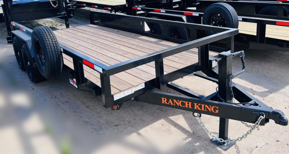 6' 10"x16' Ranch King Tandem Axle Utility Trailer