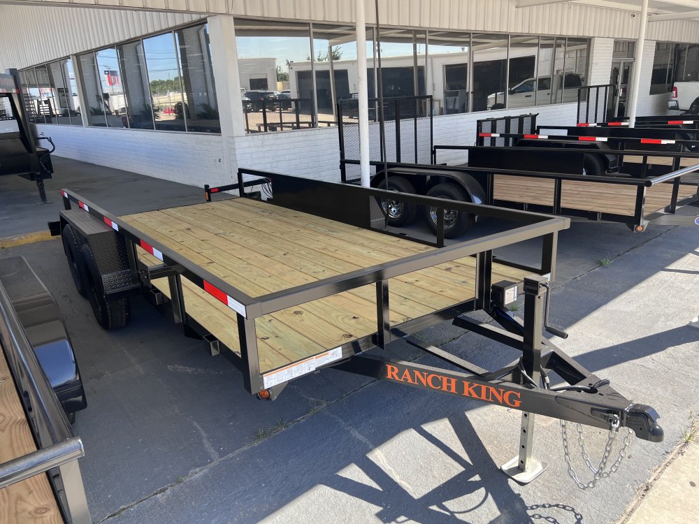 6' 10"x16' Ranch King Tandem Axle Utility Trailer