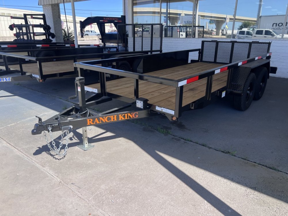 6' 10"x14' Ranch King Tandem Axle Utility Trailer