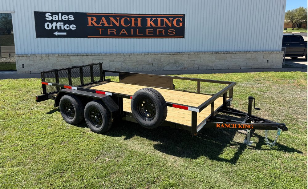 6' 10"x14' Ranch King Tandem Axle Utility Trailer