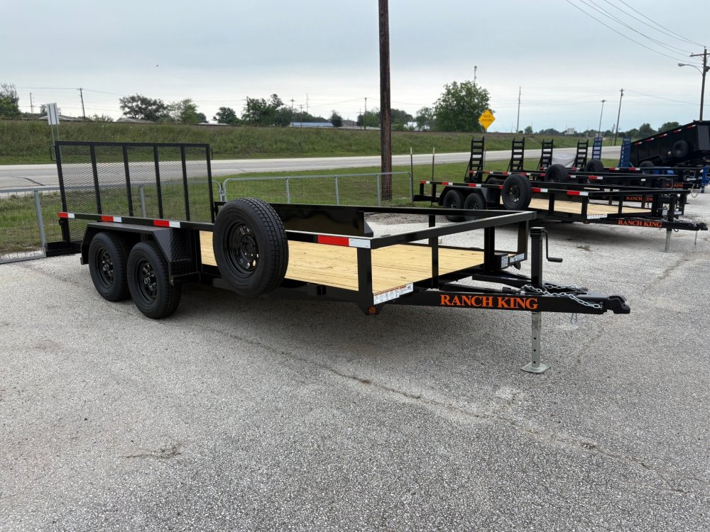 6' 10"x14' Ranch King Tandem Axle Utility Trailer