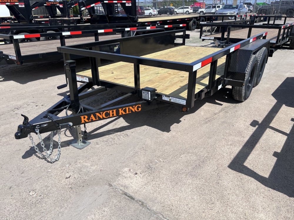 6' 10"x12' Ranch King Tandem Axle Utility Trailer