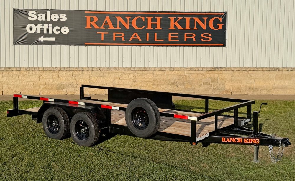 6' 10"x16' Ranch King Tandem Axle Utility Trailer