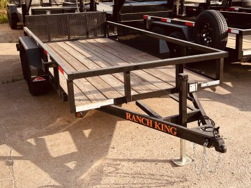 6' 10"x16' Ranch King Tandem Axle Utility Trailer