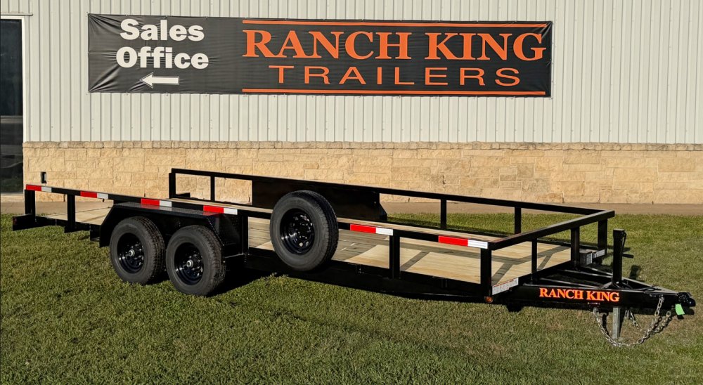 6' 10"x20' Ranch King Tandem Axle Utility Trailer