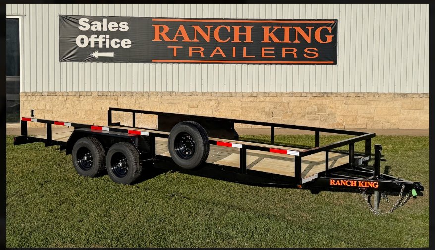 6' 10"x20' Ranch King Tandem Axle Utility Trailer