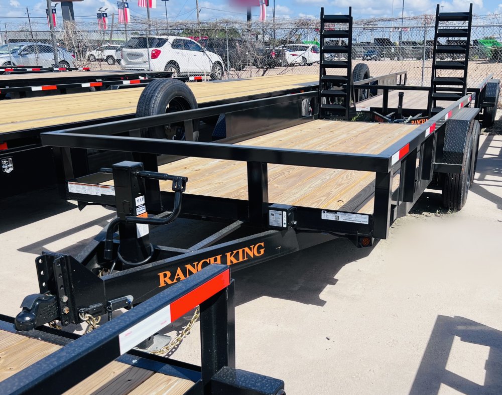 6' 10"x16' Ranch King Tandem Axle Utility Trailer