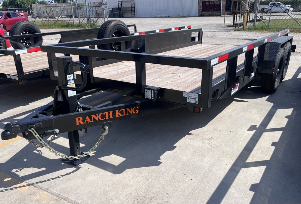 6' 10"x18' Ranch King Tandem Axle Utility Trailer