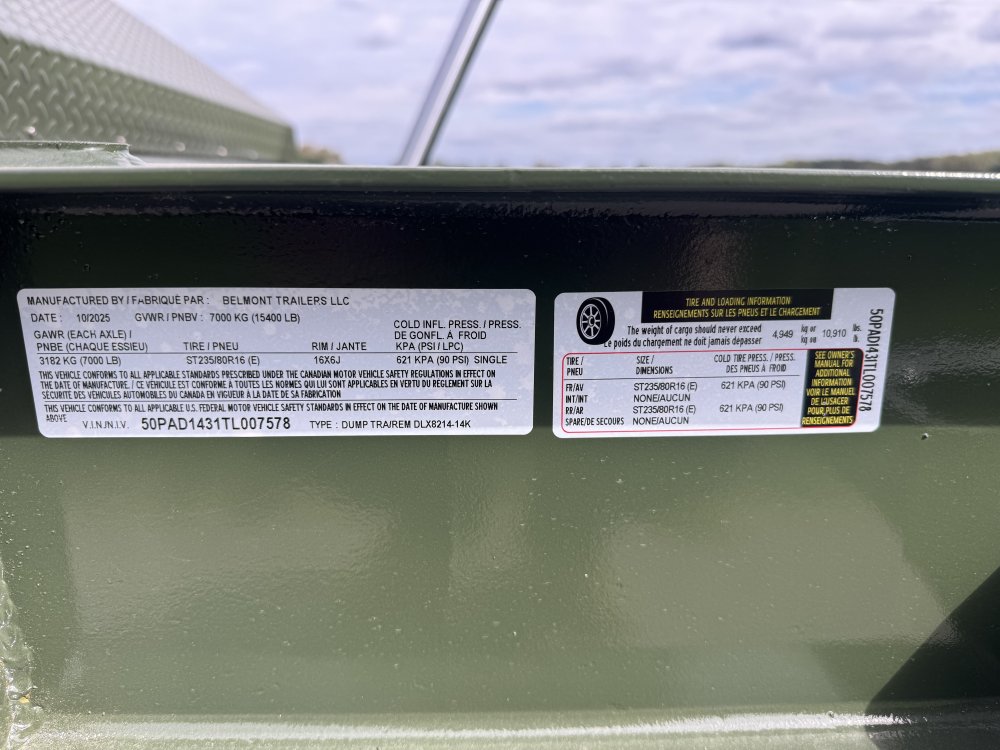 7x14 Belmont Dump Trailer