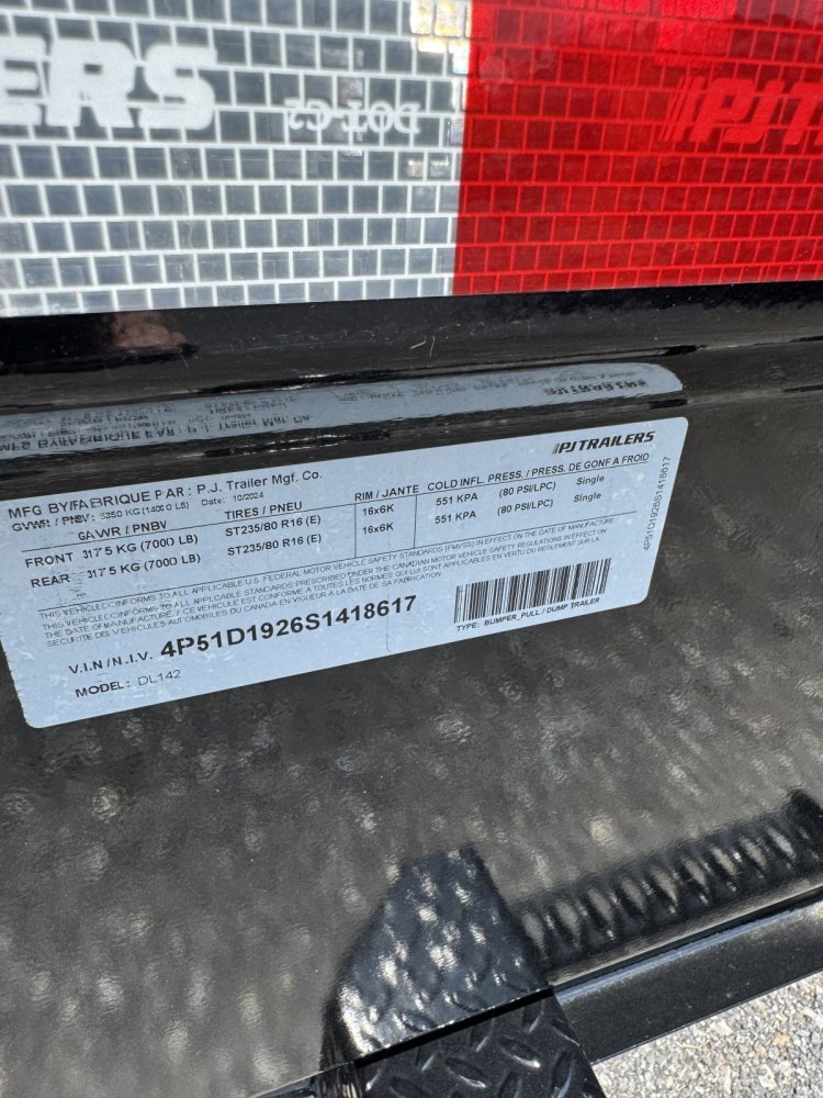 7x14 PJ Trailers Dump Trailer