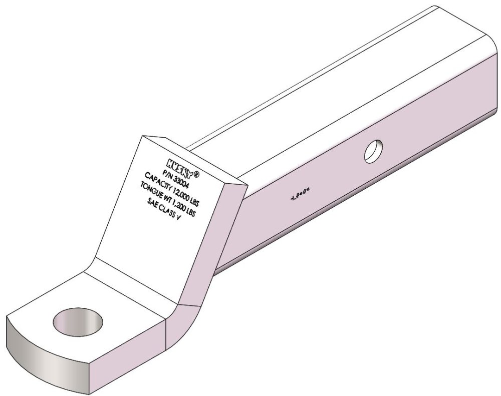 Hitch Accessories, 2.5 Hollow Bm, Cl V, 9.5l, 2.5d