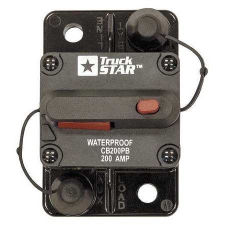 Buyers Products Cb200pb - Cb Series Circuit Breaker 200 Amp, with Manual Push to Trip, Surface Mount