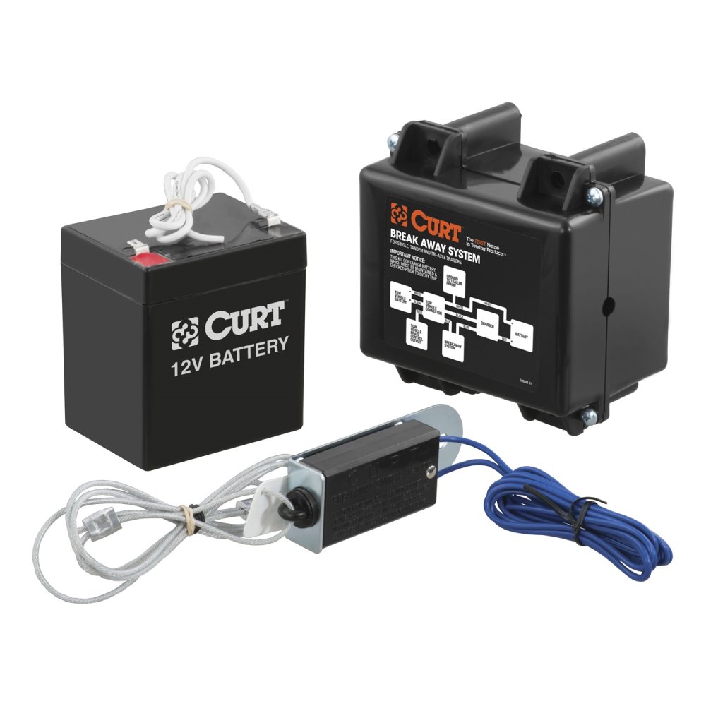 CURT 52041 Soft-Trac 1 Trailer Breakaway Switch Kit System with Battery