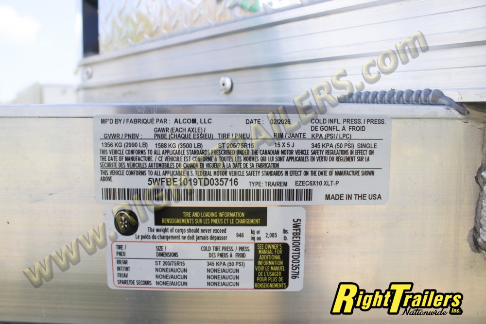 2026 6X10 EZ Hauler CARGO TRAILER