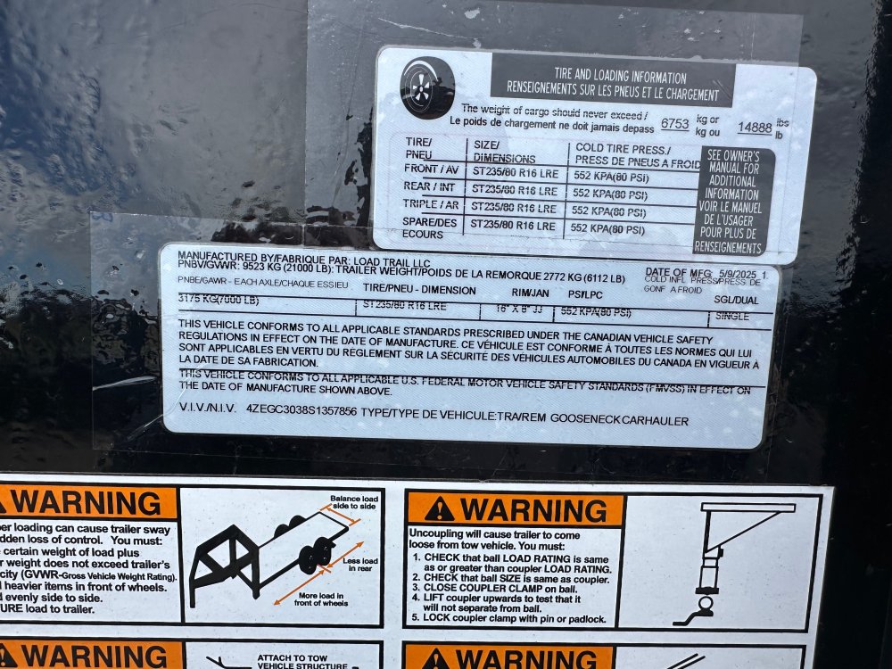 8' 6"x26+4 Load Trail Flatbed