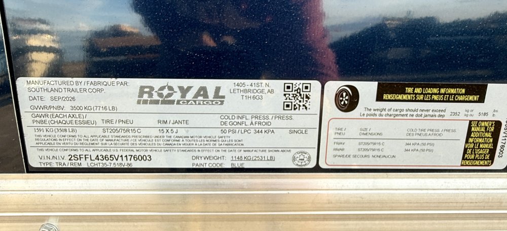 7' 6"x16' Southland Royal Cargo Enclosed
