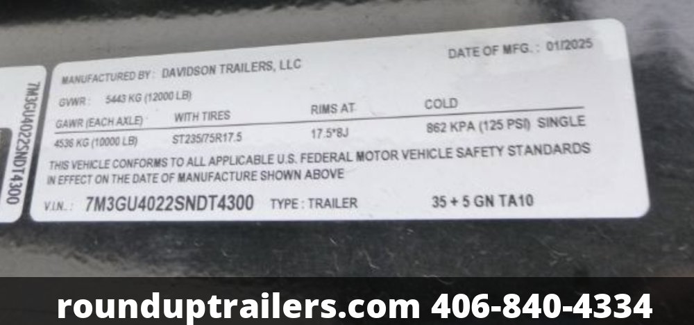 8'x35+5 Davidson Flatbed