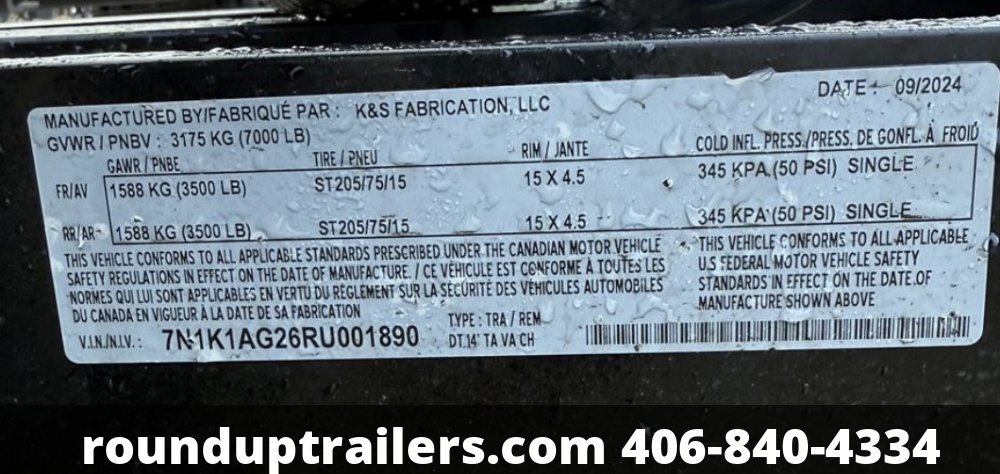 7'x14' K&S Equipment