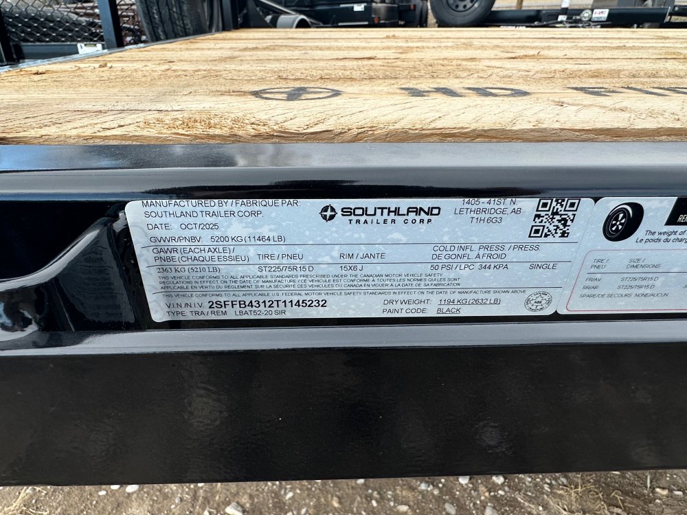 7'x20' Southland Equipment