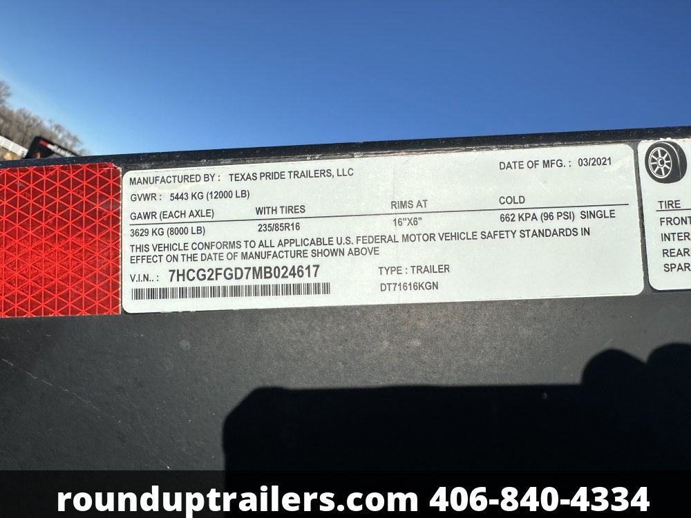 7'x16' Texas Pride Dump