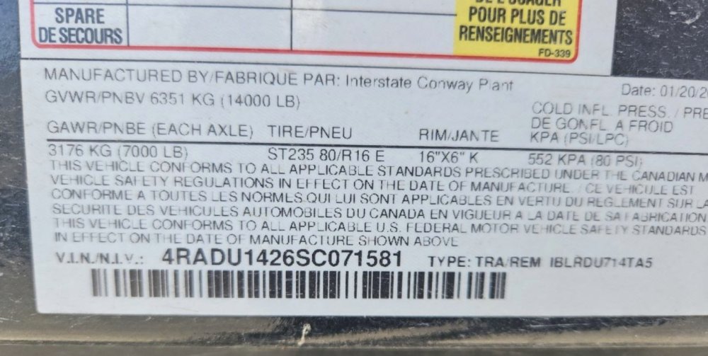 7'x14' Interstate Dump