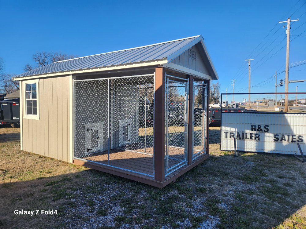 DERSKEN 2-DOG KENNEL 8x16