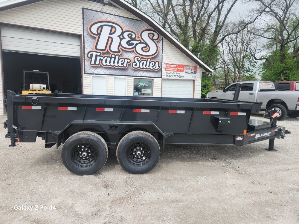 7x14 14K Hillcrest Dump Trailer w/ 24" Sides 2-7000lb Axles