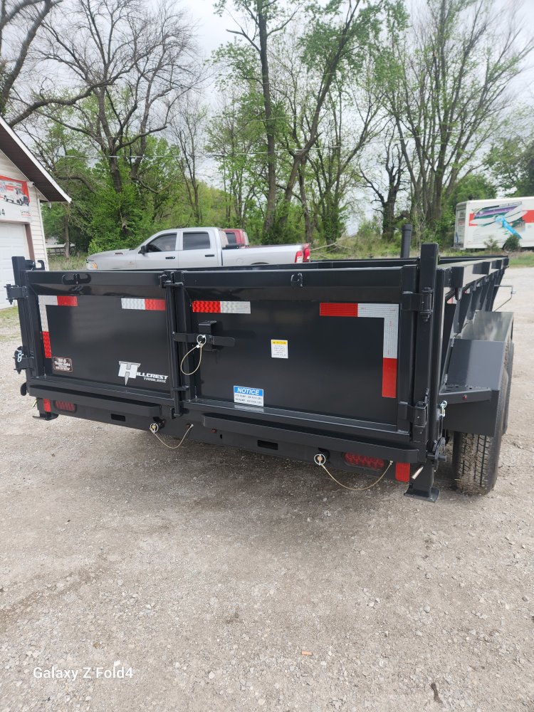 7x14 14K Hillcrest Dump Trailer w/ 24" Sides 2-7000lb Axles