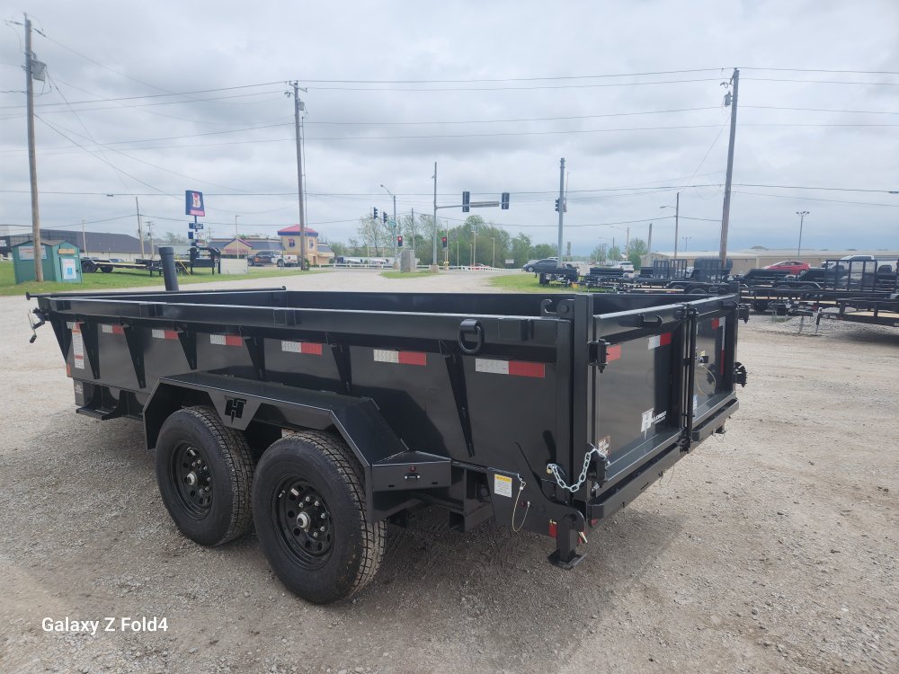 7x14 14K Hillcrest Dump Trailer w/ 24" Sides 2-7000lb Axles
