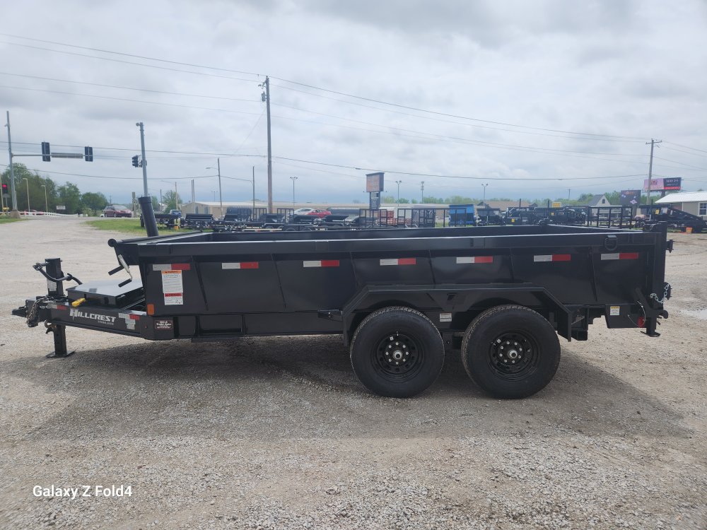 7x14 14K Hillcrest Dump Trailer w/ 24" Sides 2-7000lb Axles