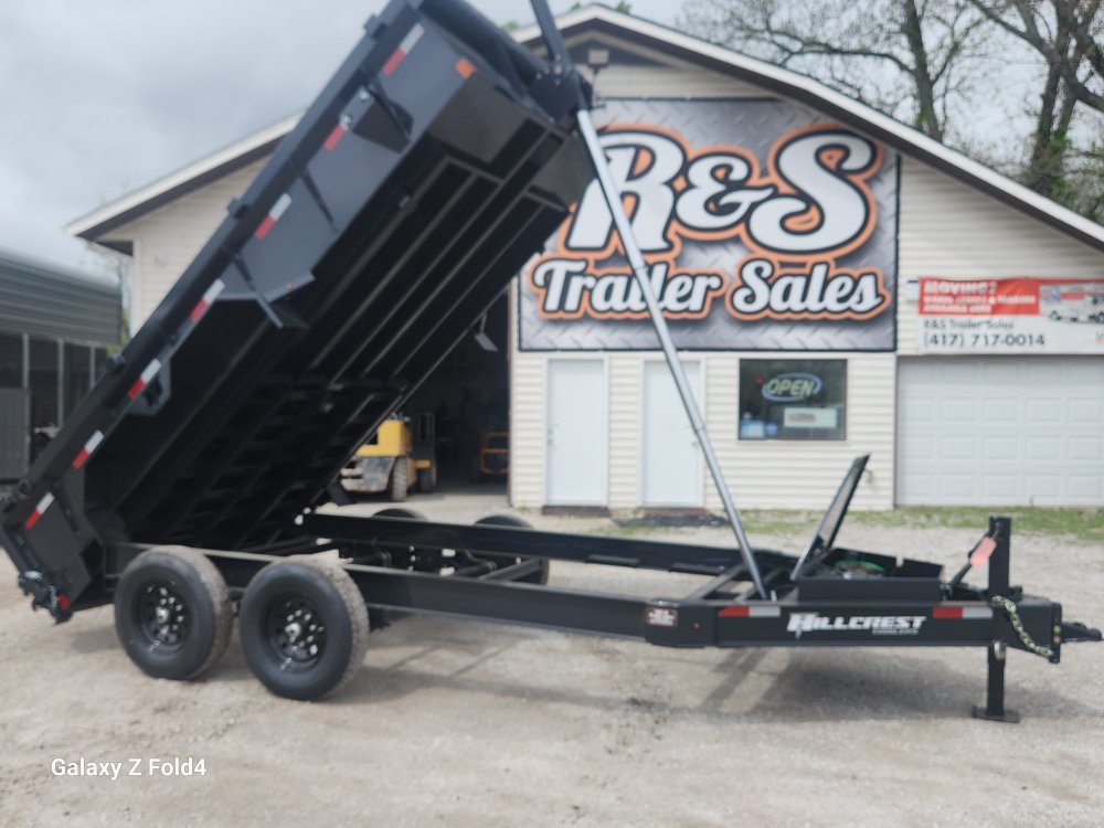 7x14 14K Hillcrest Dump Trailer w/ 24" Sides 2-7000lb Axles