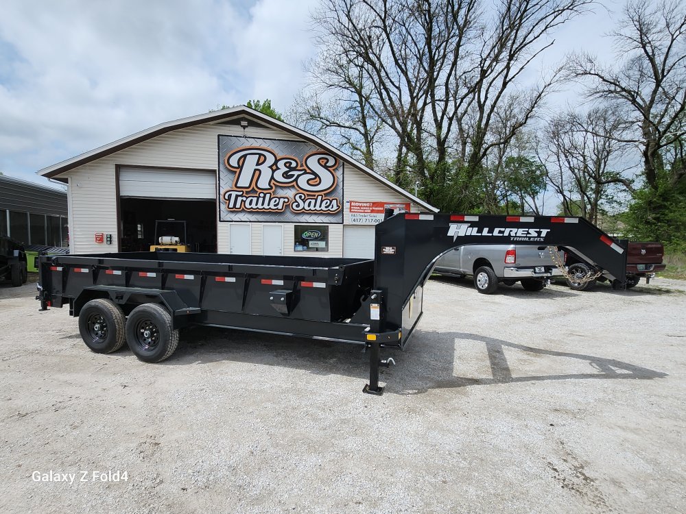 15.9K 7x16 Hillcrest Gooseneck Dump Trailer DT1182