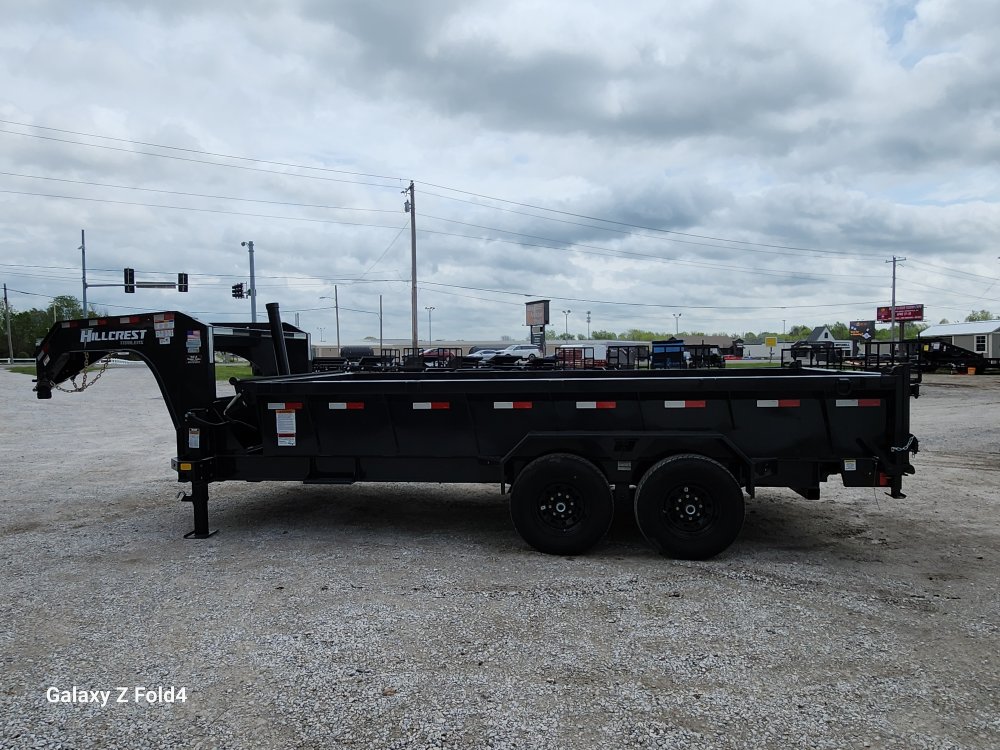 15.9K 7x16 Hillcrest Gooseneck Dump Trailer DT1182
