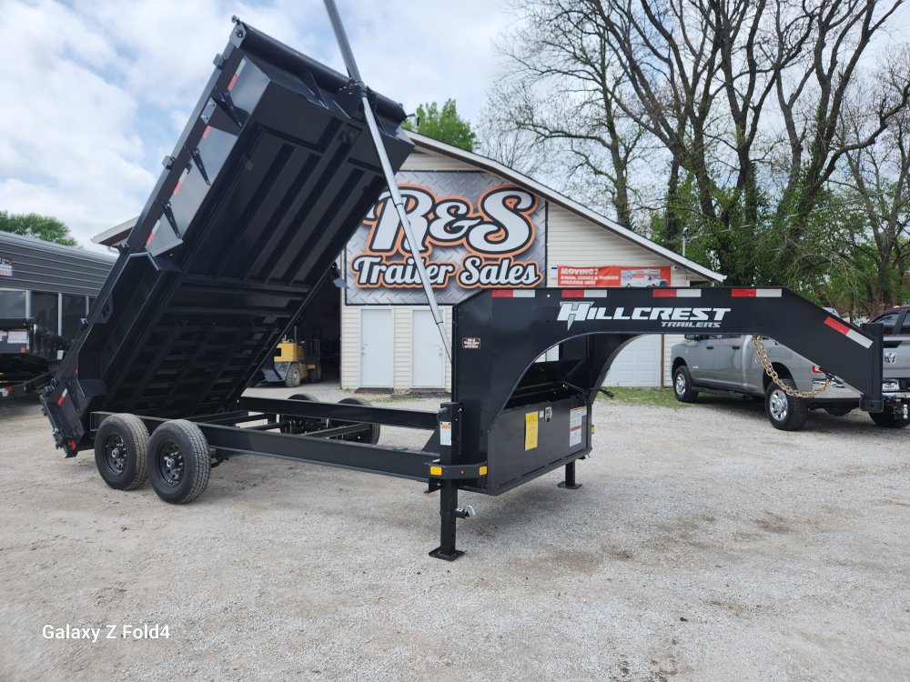 15.9K 7x16 Hillcrest Gooseneck Dump Trailer DT1182