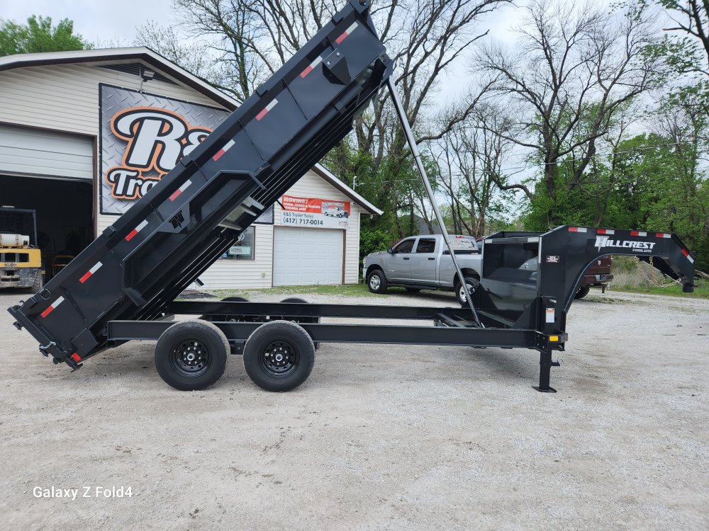 15.9K 7x16 Hillcrest Gooseneck Dump Trailer DT1182