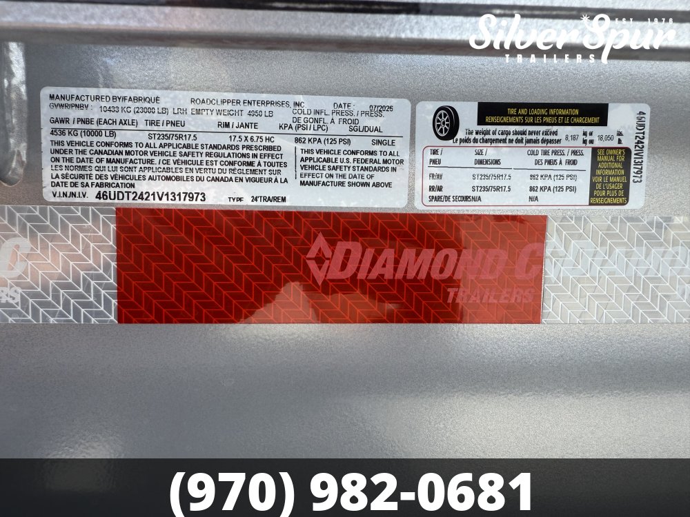 2027 Diamond C HDT210 24x82 Tilt Trailer Pacesetter Edition