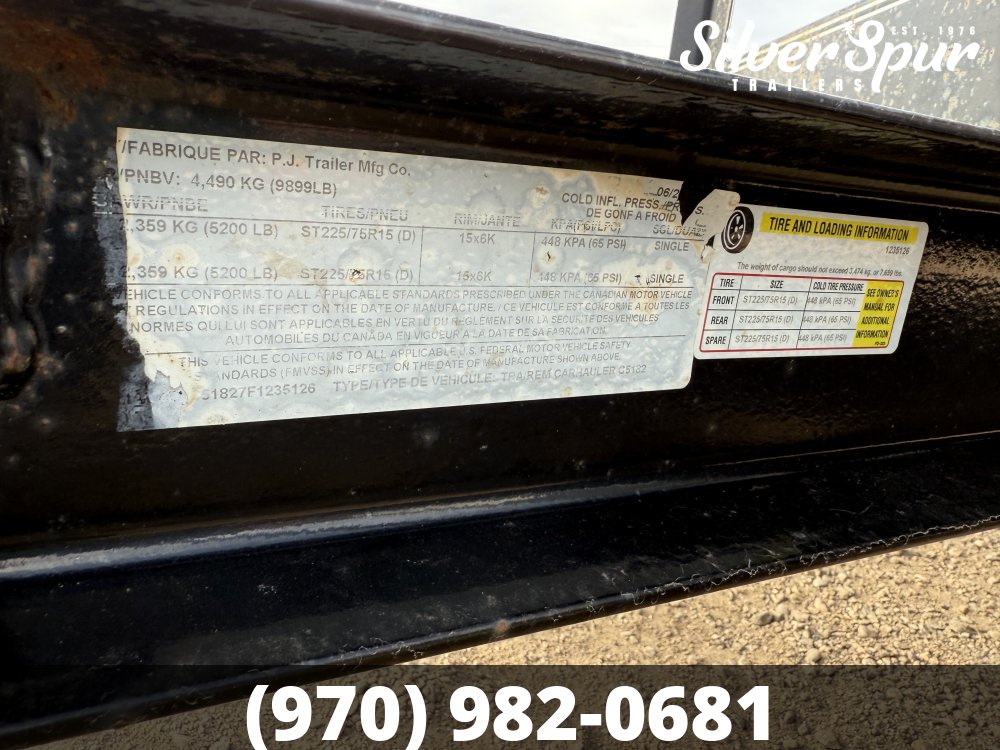 2015 PJ Trailer 18' Flatbed Car Trailer