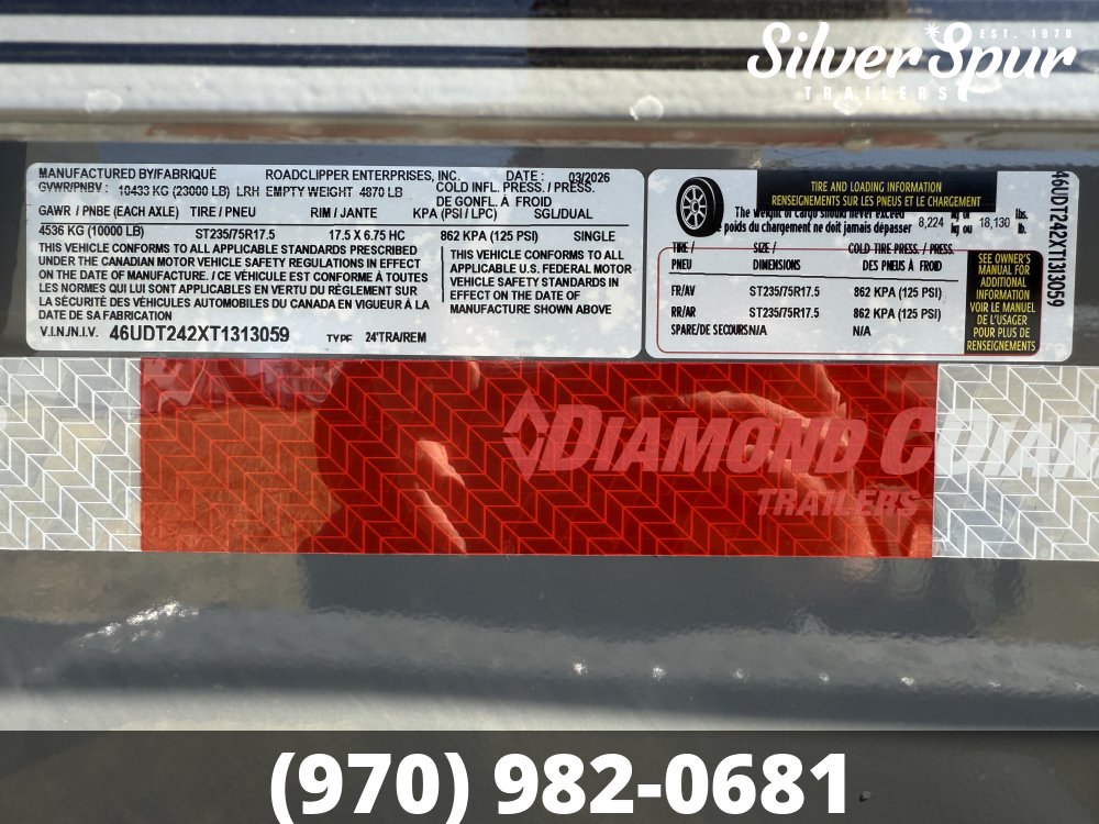 2026 Diamond C HDT210 24x82 Tilt Trailer