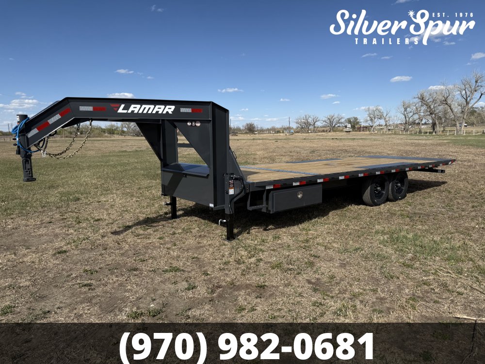 2026 Lamar 102" X 24' 14K Deck-Over Gooseneck Tilt Trailer