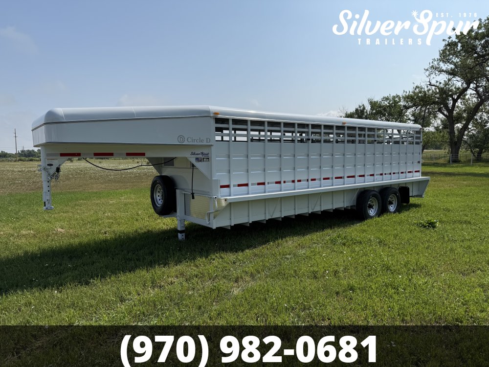2026 Circle D 6'8"x24' Gooseneck Livestock Trailer
