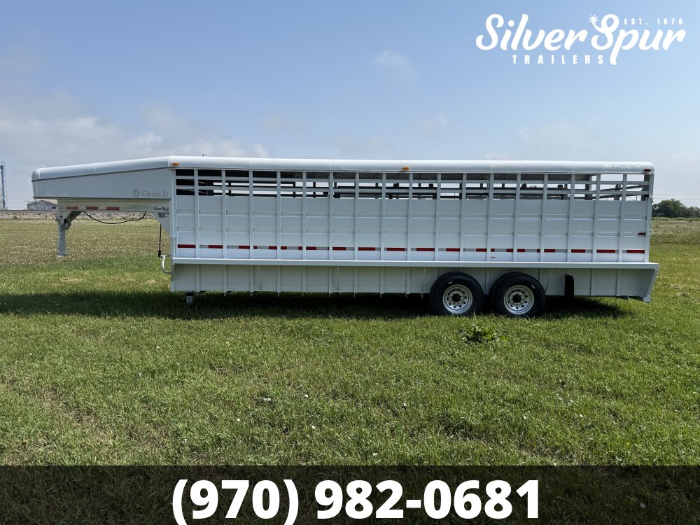 2026 Circle D 6'8"x24' Gooseneck Livestock Trailer