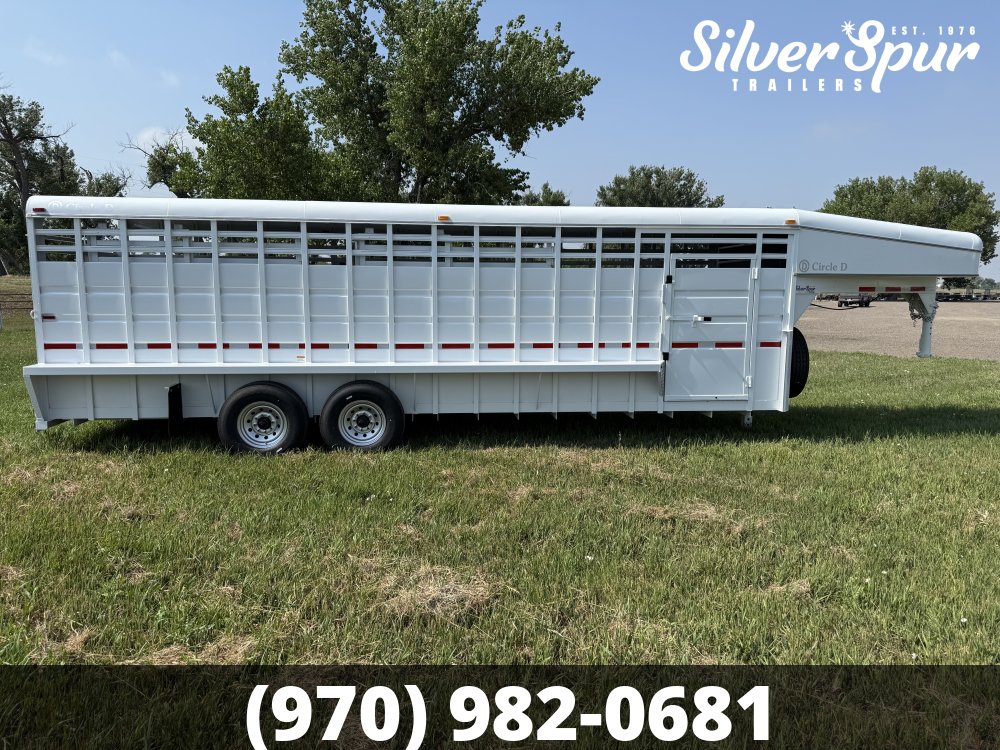 2026 Circle D 6'8"x24' Gooseneck Livestock Trailer