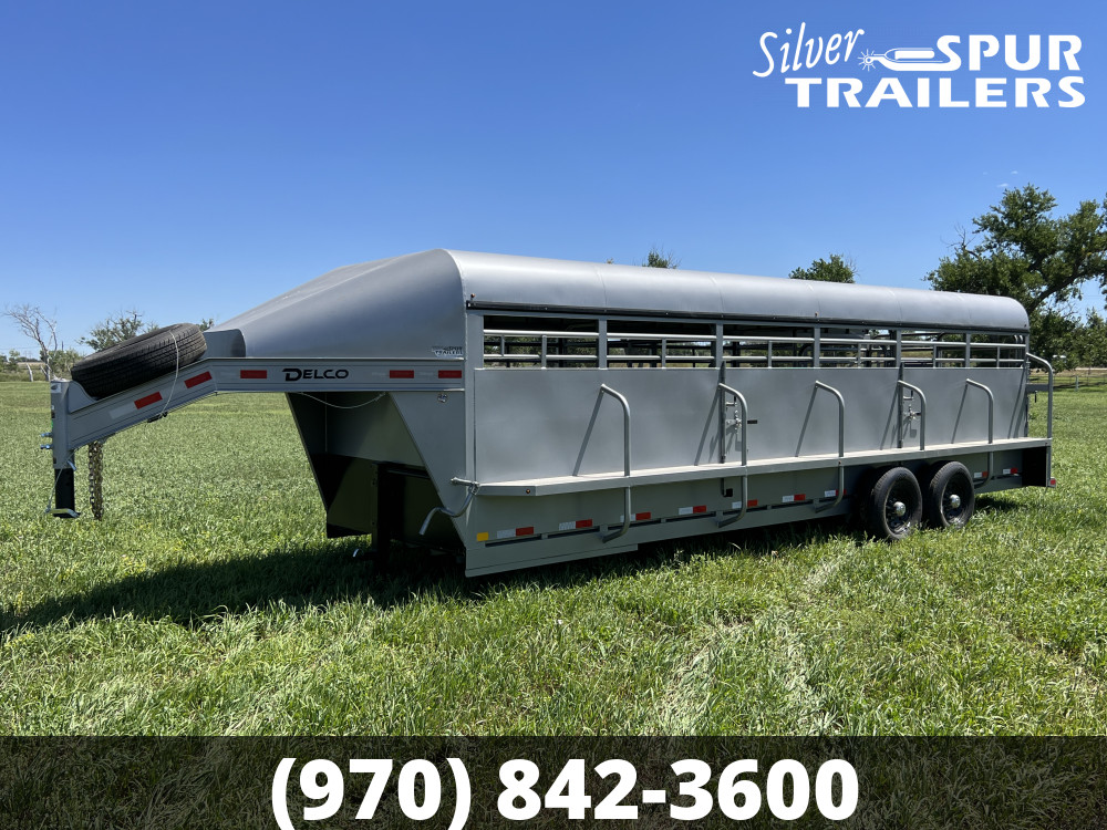 2023 Delco 6'8"x24' Gooseneck Stock Trailer