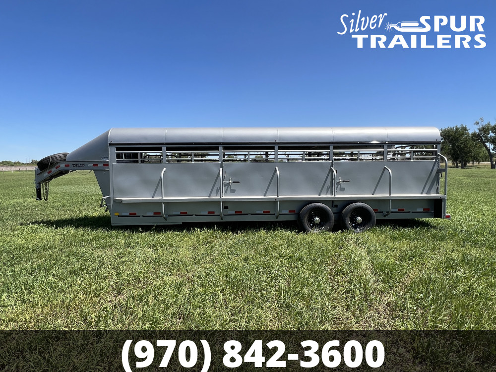2023 Delco 6'8"x24' Gooseneck Stock Trailer