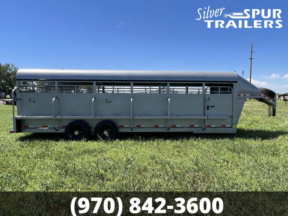 2023 Delco 6'8"x24' Gooseneck Stock Trailer