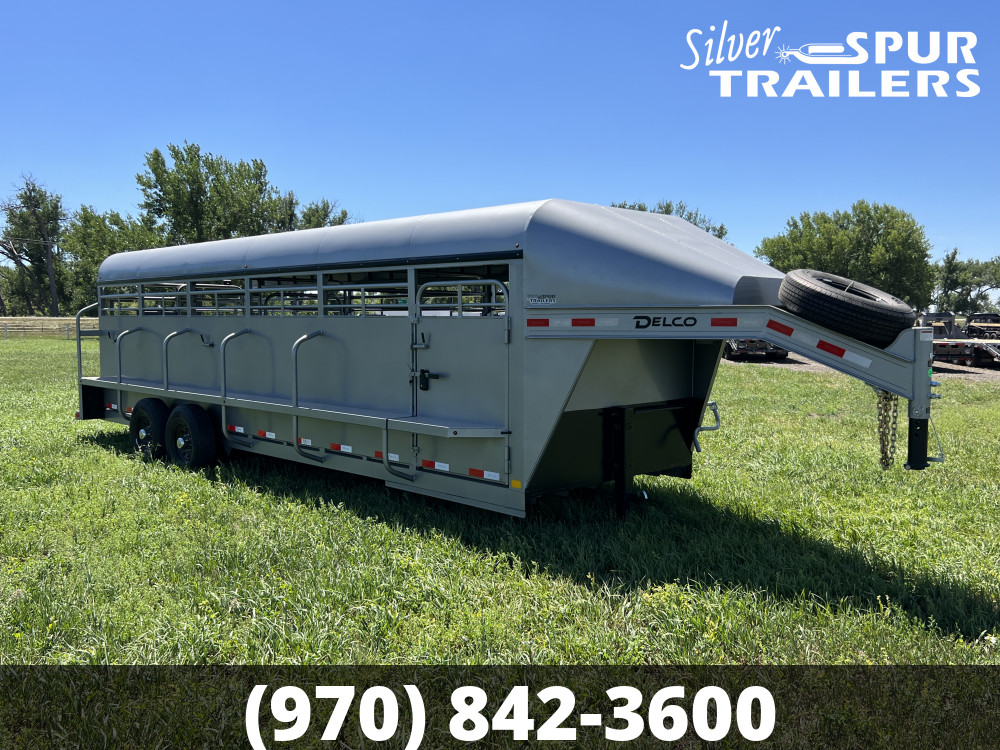 2023 Delco 6'8"x24' Gooseneck Stock Trailer