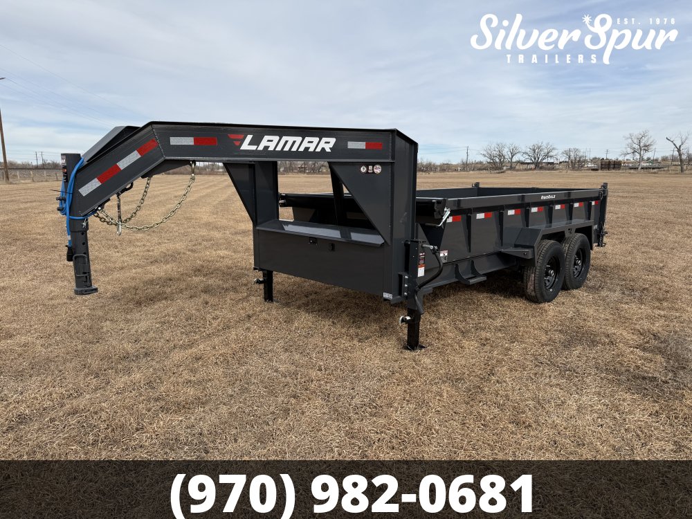 2026 Lamar 83" X 14' 14K Telescopic Gooseneck Dump Trailer