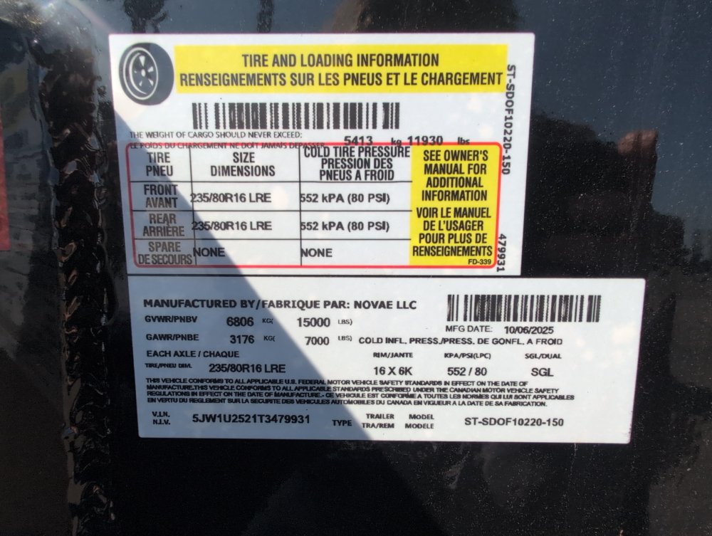 8.5'x20' Sure-Trac Deckover