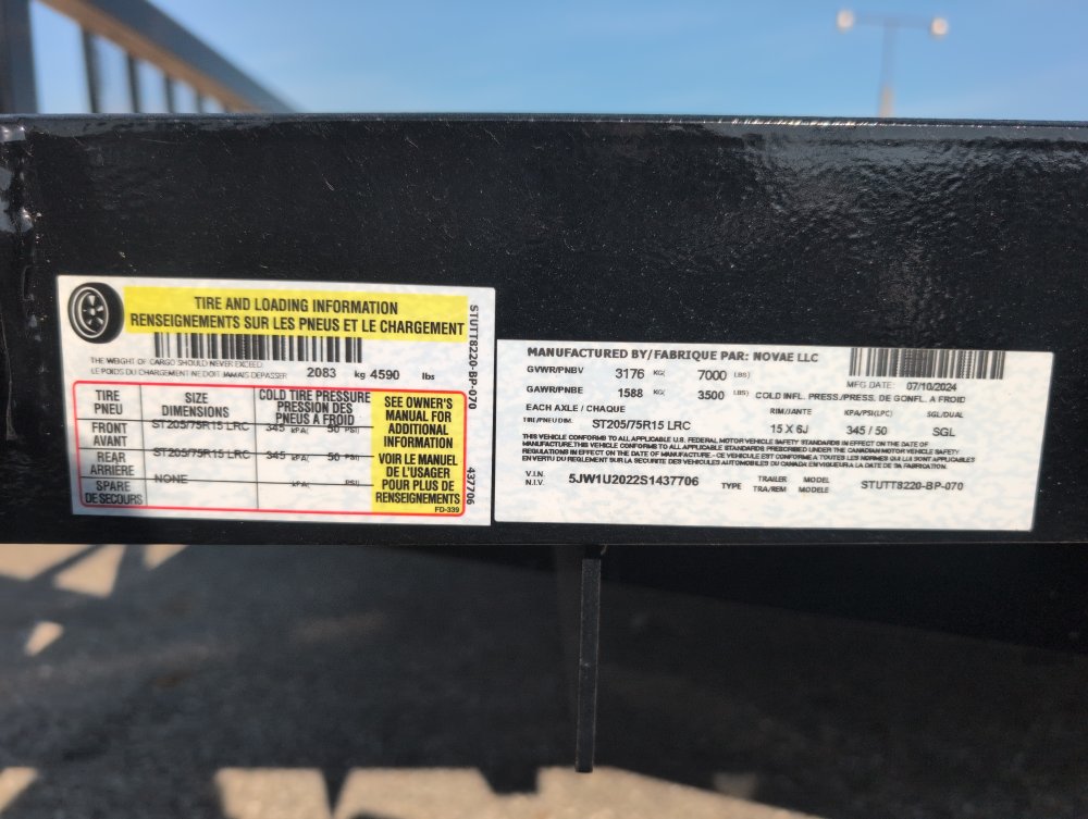7'x20' Sure-Trac Utility