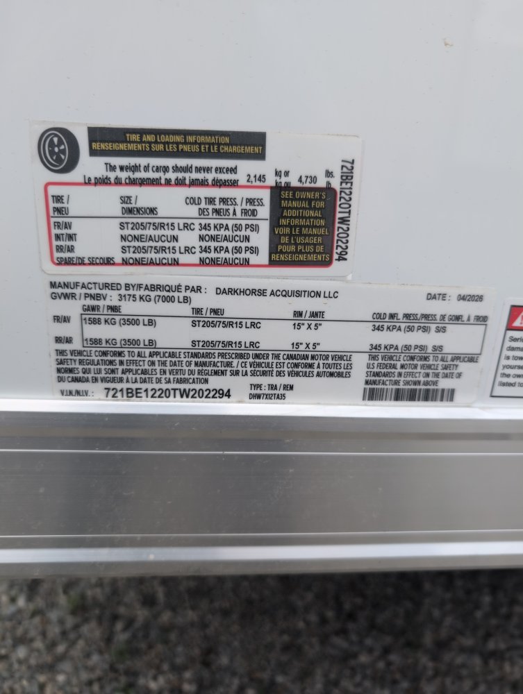 7'x12' DARKHORSE Enclosed